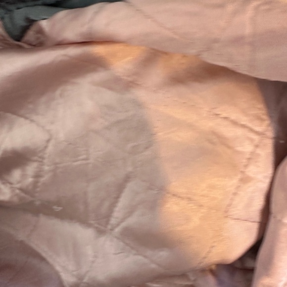 Vintage Esprit 1986 Gray Pink Lined Silky Nylon Bomber Jacket Size M Hong Kong - Picture 12 of 16